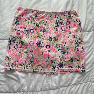 Crown and Ivy skirt skort- floral print with lace trim - size 12